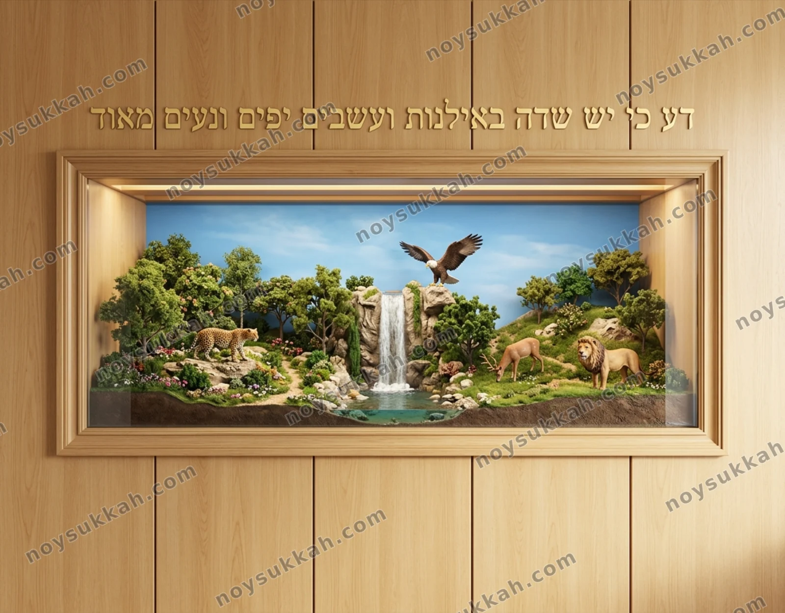 Miniature — full-wall sukkah mural for your sukkah